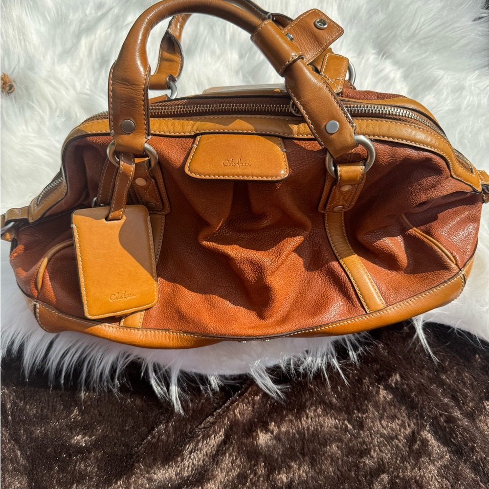 Cole Haan Tan Leather Satchel